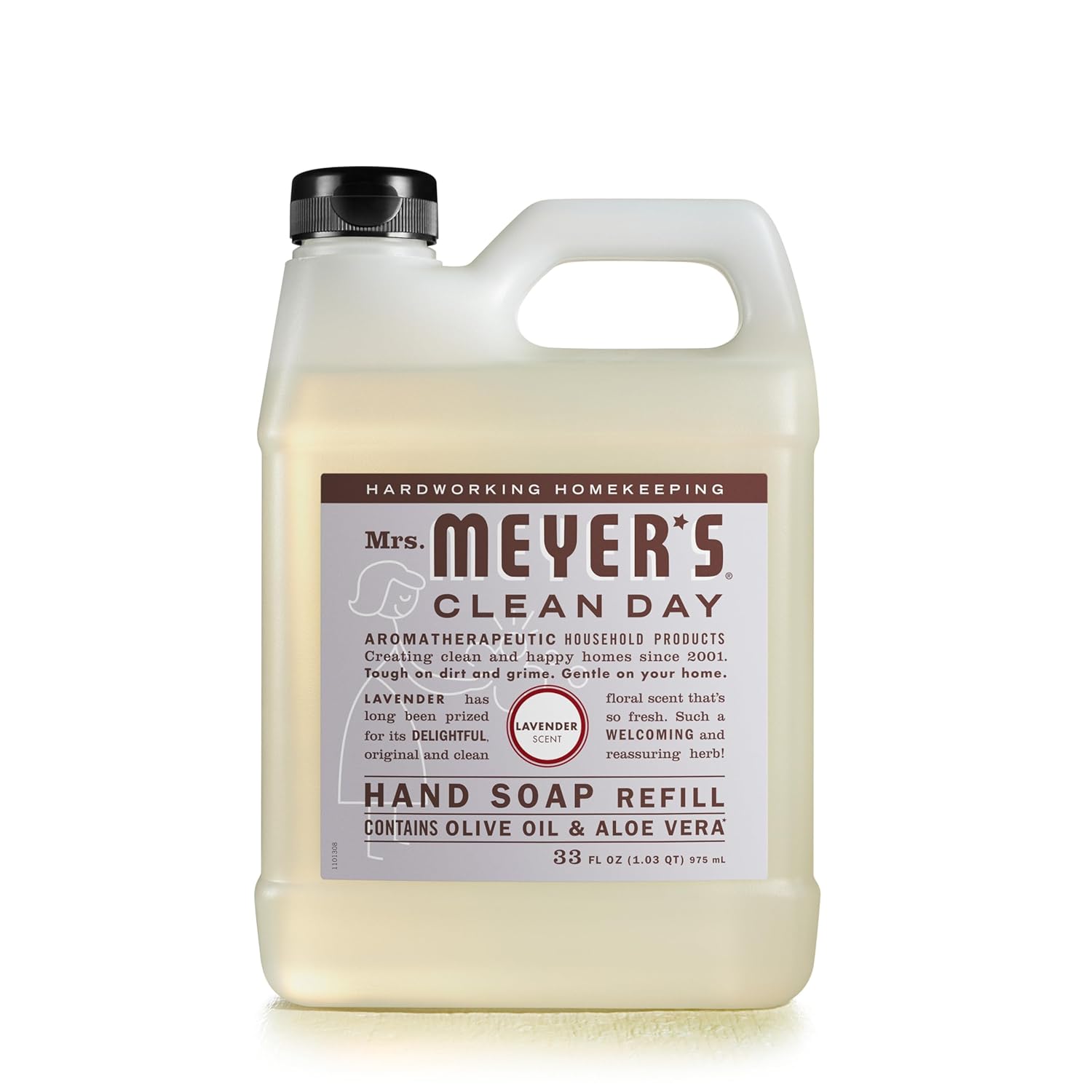  MRS. MEYER`S CLEAN DAY Liquid Hand Soap Refill, Cruelty Free And Biodegradable Formula, Lavender Scent, 33 Fl Oz (Pack Of 1)